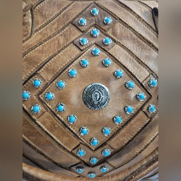 Kompanero Leather Bag Crossbody Sling Purse Large Western Wear - Picture 2 of 16